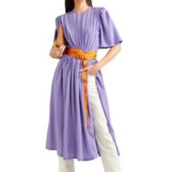 PUSHBUTTON Purple Slit Dress Small NWT - Picture 2 of 4